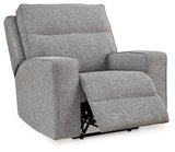 Biscoe Pewter Power Reclining Sofa, Loveseat And Recliner