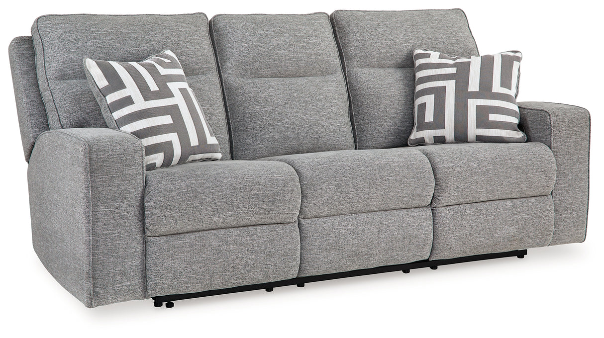 Biscoe Pewter Power Reclining Sofa