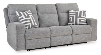 Biscoe Pewter Power Reclining Sofa