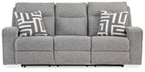 Biscoe Pewter Power Reclining Sofa, Loveseat And Recliner