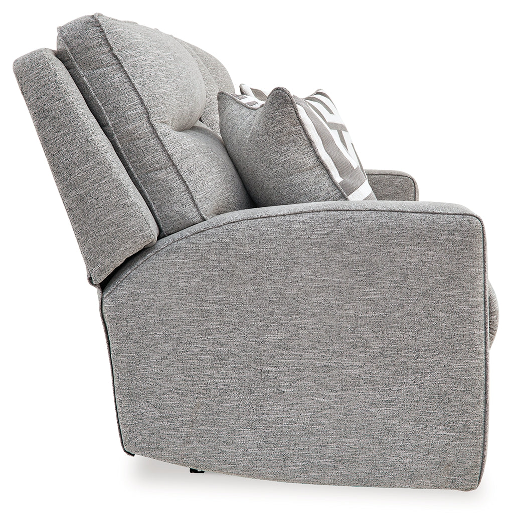 Biscoe Pewter Power Reclining Sofa, Loveseat And Recliner