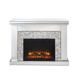 Laksha Mirrored & Stone Fireplace