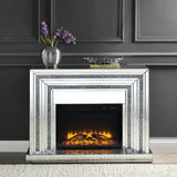 Noralie Mirrored & Faux Diamonds Fireplace