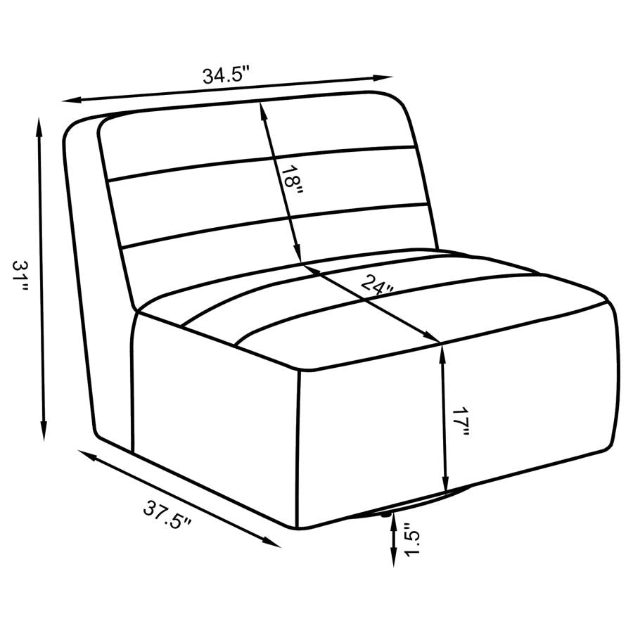 Swivel Armless Chair