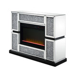 Noralie Mirrored & Faux Diamonds Fireplace