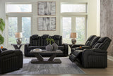 Caveman Den Midnight Power Reclining Sofa, Loveseat And Recliner