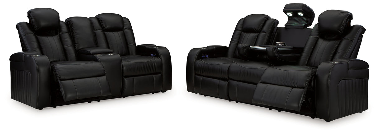 Caveman Den Power Reclining Sofa and Loveseat