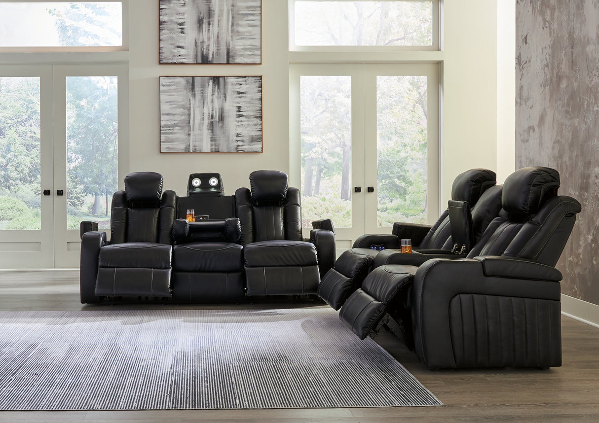 Caveman Den Power Reclining Sofa and Loveseat