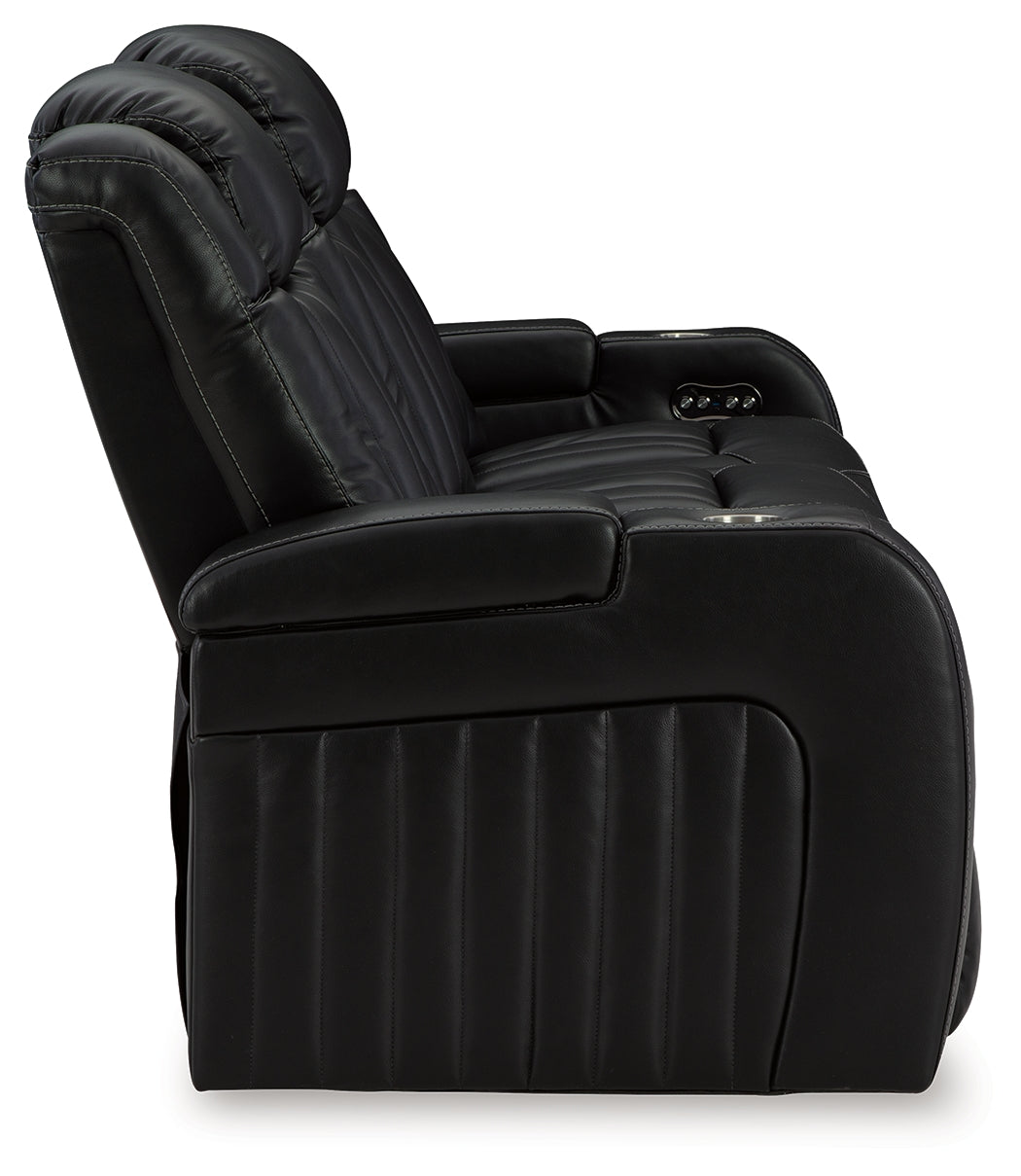 Caveman Den Midnight Power Reclining Sofa, Loveseat And Recliner