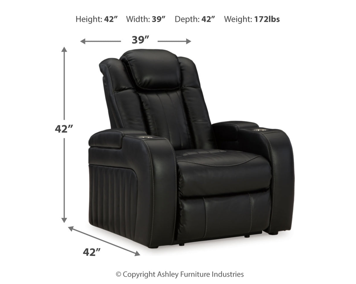 Caveman Den Midnight Power Reclining Sofa, Loveseat And Recliner