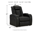 Caveman Den Midnight Power Reclining Sofa, Loveseat And Recliner