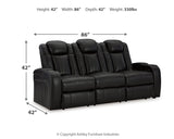 Caveman Den Midnight Power Reclining Sofa, Loveseat And Recliner