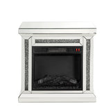 Noralie Mirrored & Faux Diamonds Fireplace