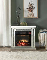 Noralie Mirrored & Faux Diamonds Fireplace