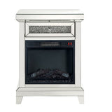 Noralie Mirrored & Faux Diamonds Fireplace