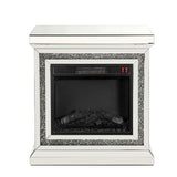 Noralie Mirrored & Faux Diamonds Fireplace