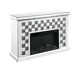 Noralie Mirrored & Faux Diamonds Fireplace