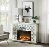 Noralie Mirrored & Faux Diamonds Fireplace