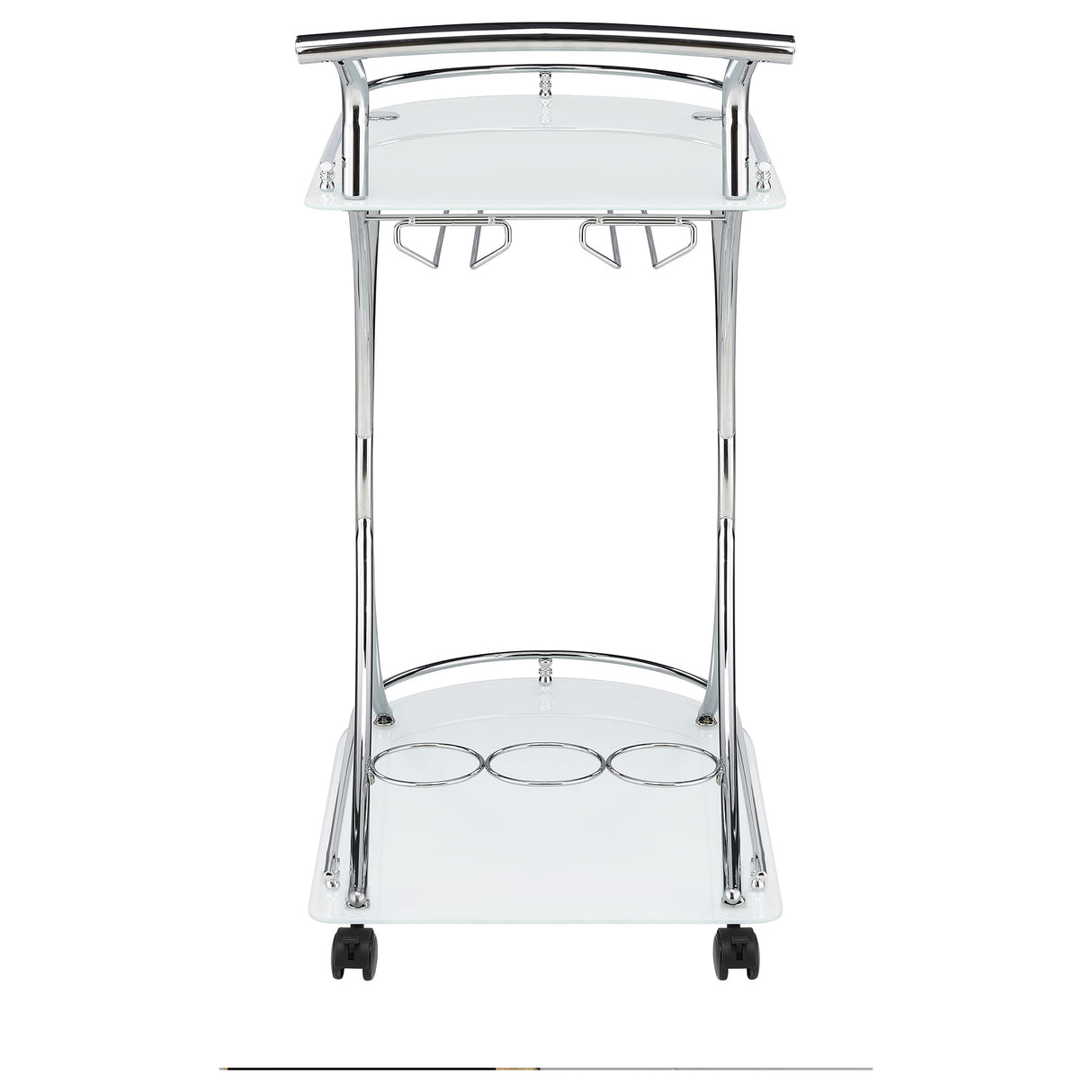 Elfman 2-Shelve Serving Cart Chrome And White