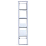 Larson 4-Tier Bookcase Chrome And Clear