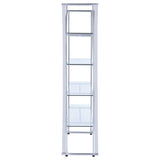 Larson 4-Tier Bookcase Chrome And Clear