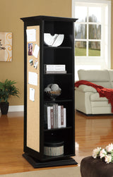 Robinsons Swivel Accent Cabinet With Cork Board Black