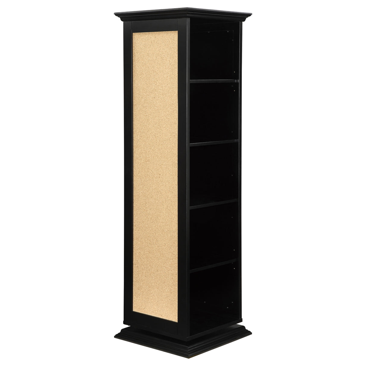 Robinsons Swivel Accent Cabinet With Cork Board Black