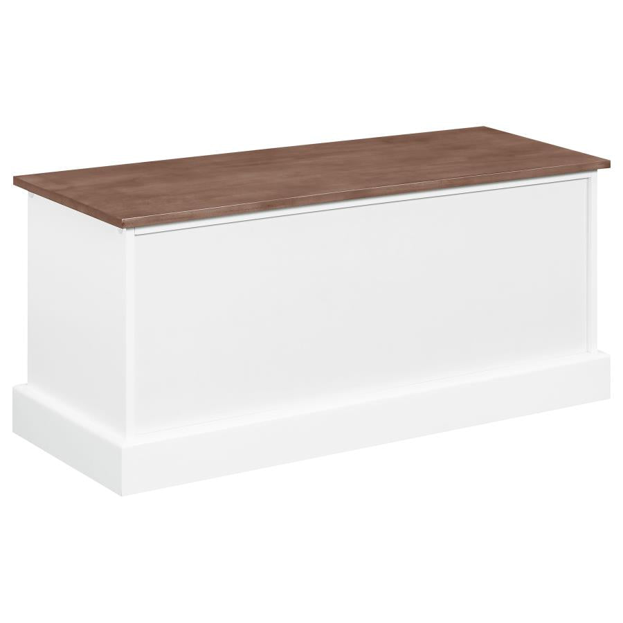 Alma 3-Drawer Storage Bench Weathered Brown And White