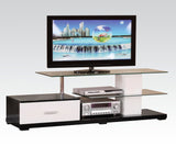 Ivana White & Black Finish Tv Stand