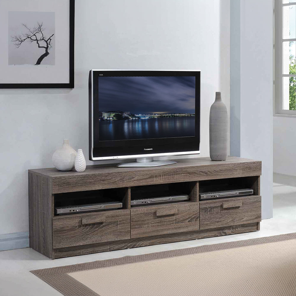 Alvin Rustic Oak Finish Tv Stand