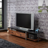 Elling Walnut & Black Finish Tv Stand