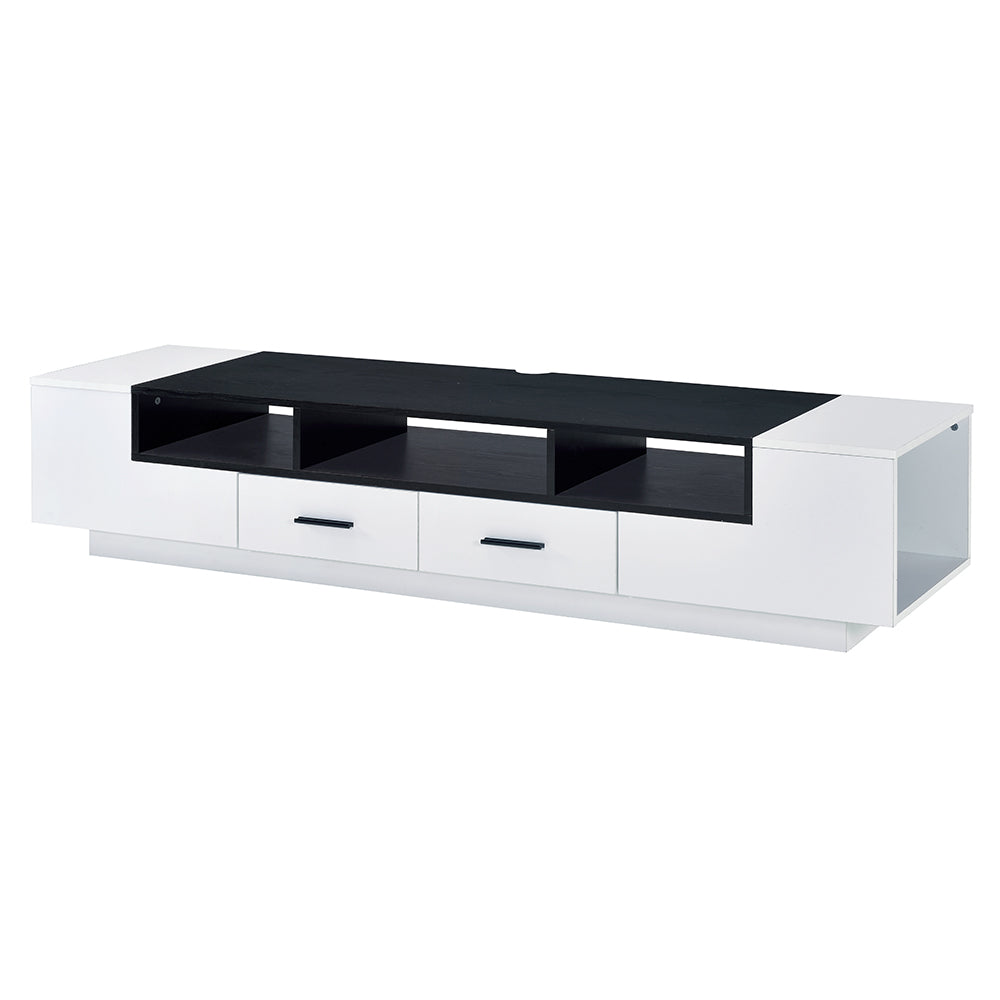 Armour White & Black Finish Tv Stand