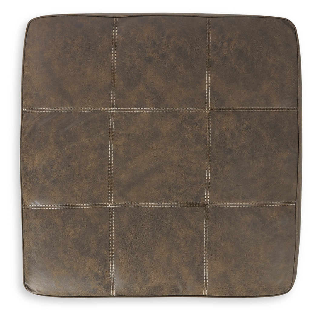 Abalone Chocolate Oversized Accent Ottoman