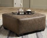 Abalone Chocolate Oversized Accent Ottoman