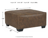 Abalone Chocolate Oversized Accent Ottoman