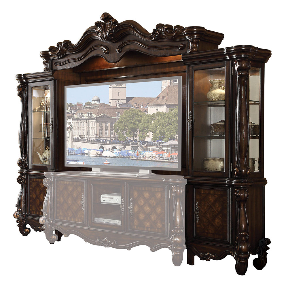 Versailles Cherry Oak Finish Entertainment Center