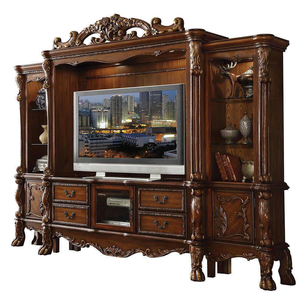 Dresden Cherry Oak Finish Entertainment Center