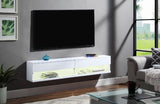 Ximena Led & White Finish Tv Stand