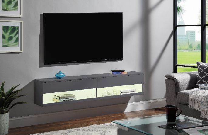 Ximena Led & Gray Finish Tv Stand