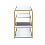 Astrid Mirroed & Gold Finish Tv Stand