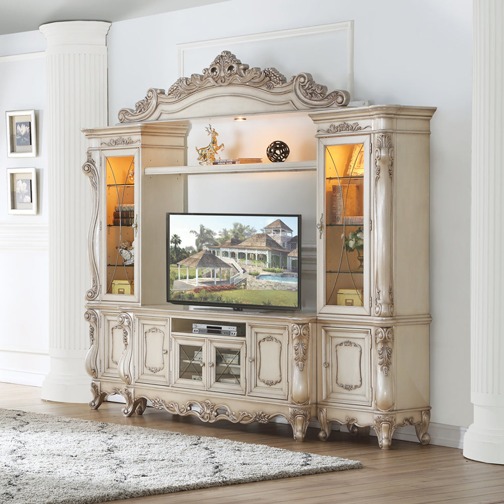 Gorsedd Golden Ivory Finish Entertainment Center