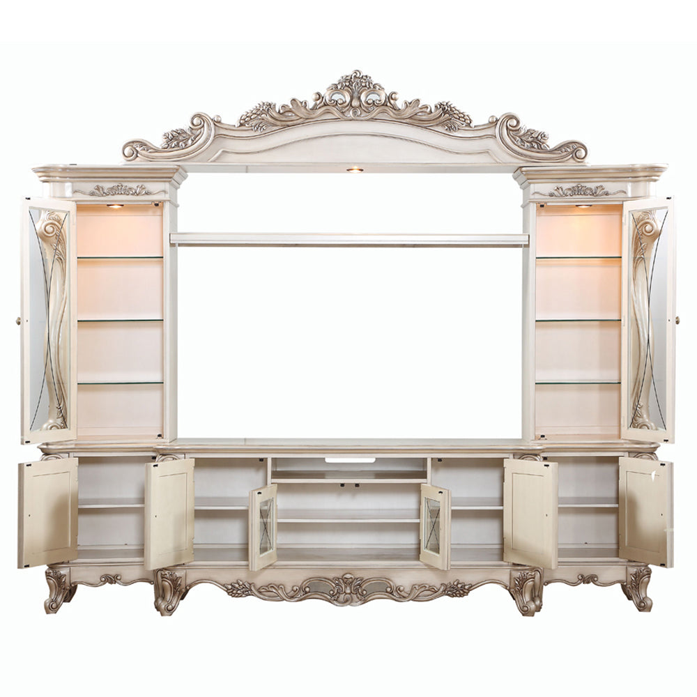 Gorsedd Golden Ivory Finish Entertainment Center