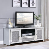 Noralie Mirrored & Faux Diamonds Tv Stand