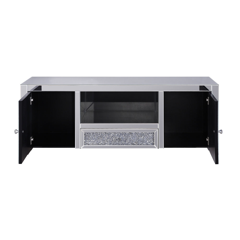 Noralie Mirrored & Faux Diamonds Tv Stand