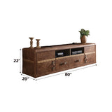 Aberdeen Retro Brown Top Grain Leather Tv Stand