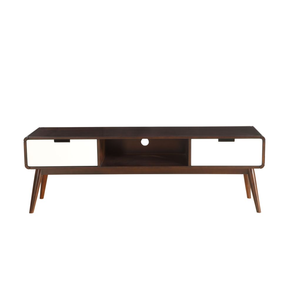 Christa Espresso & White Finish Tv Stand