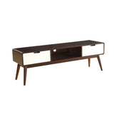 Christa Espresso & White Finish Tv Stand