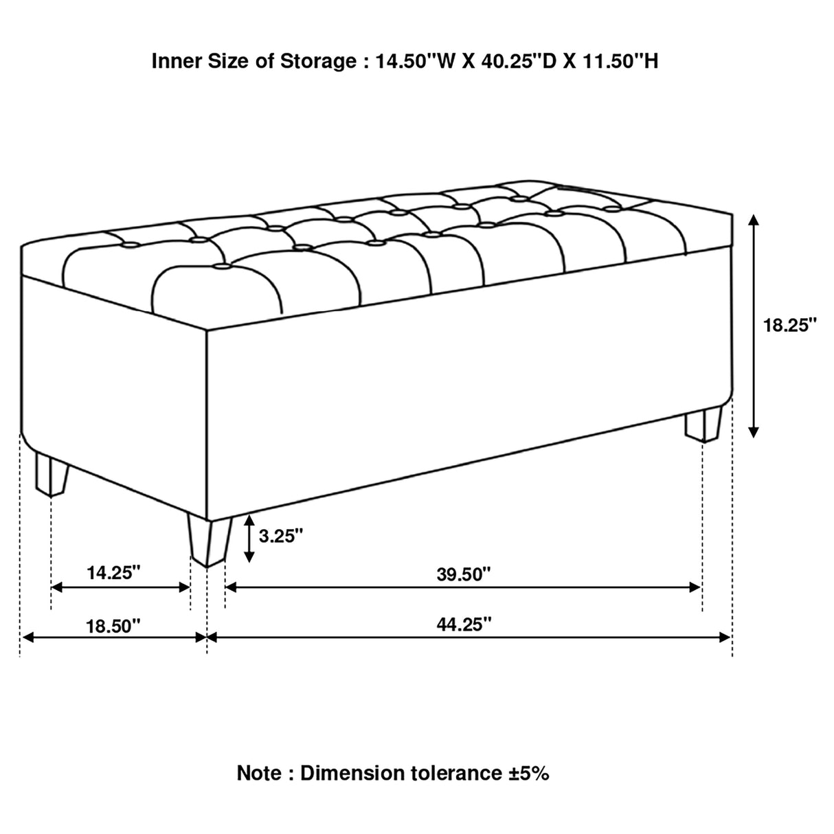 Samir Lift Top Storage Bench Charcoal