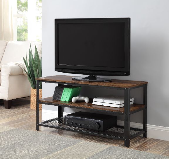 Taurus Rustic Oak & Black Finish Tv Stand