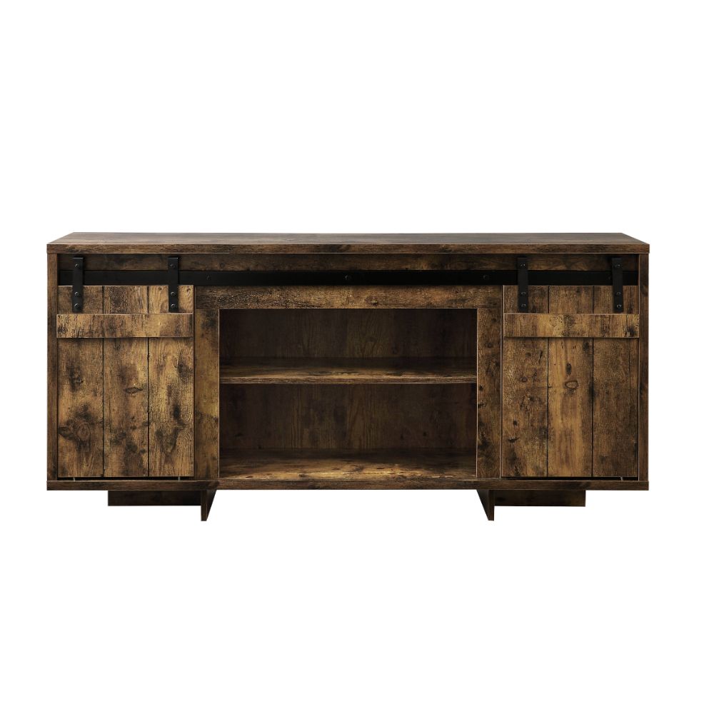 Bellarosa Rustic Oak Finish Tv Stand